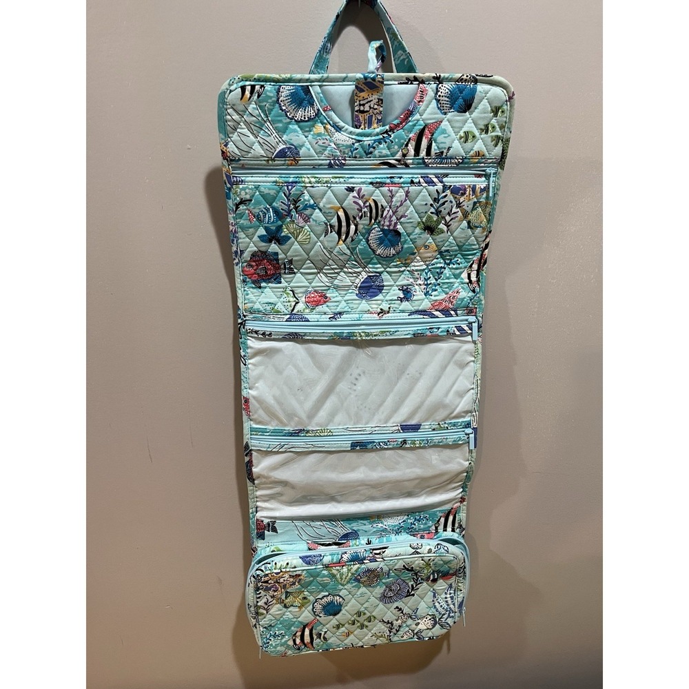 Vera Bradley Antilles Treasure Fish Sea Hanging Travel Toiletry Bag Cosmetic - Picture 3 of 9